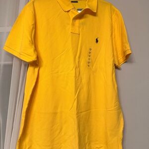 Ralph Lauren Bright Yellow Polo with Navy Pony